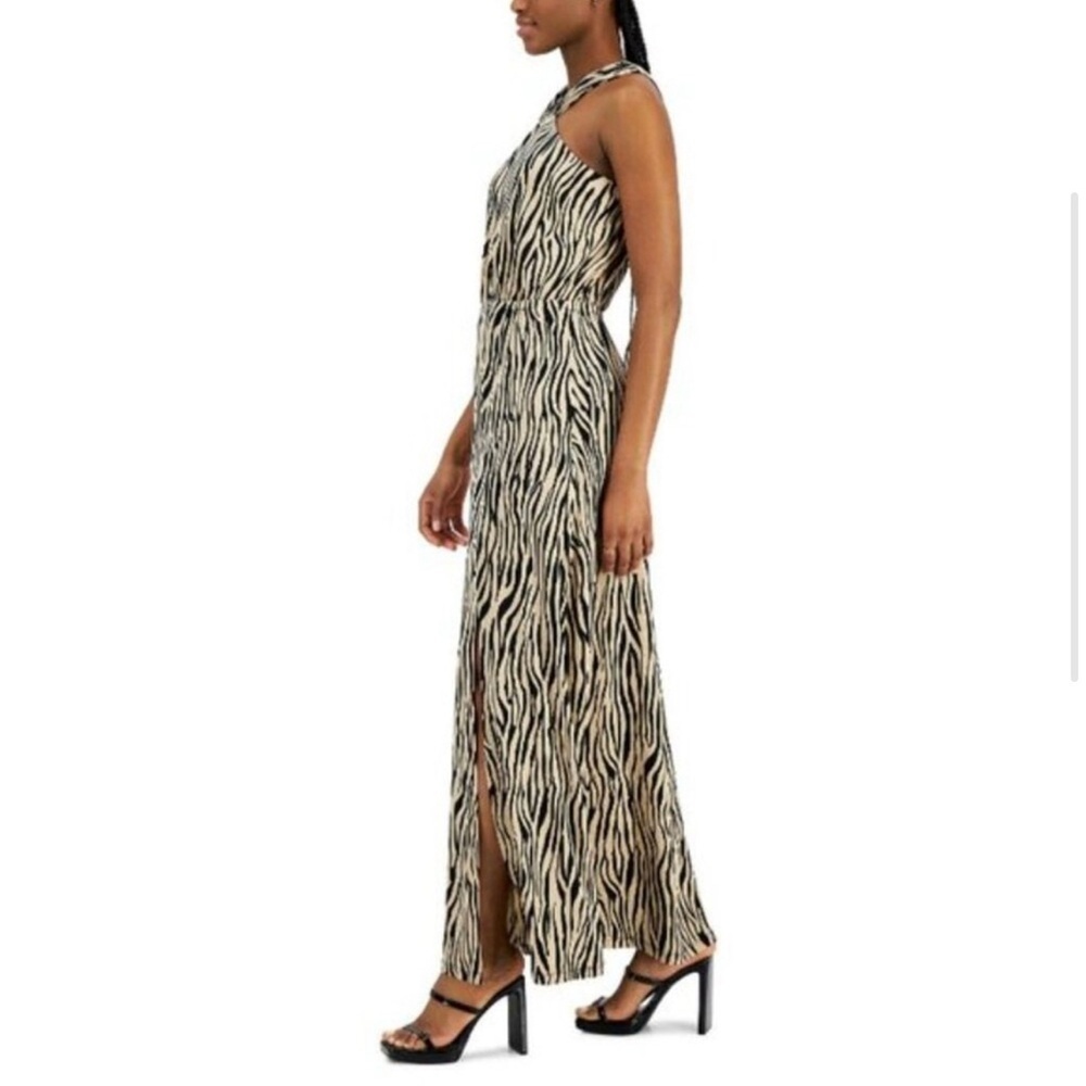 I.N.C. Zebra Printed Halter Maxi Dress, XL - Picture 2 of 16